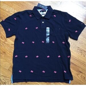 Tommy Hilfiger Navy Blue Crab Polo Shirt Xlarge XL